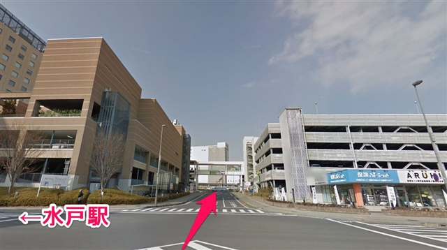 LAVA水戸エクセル店の駐車場までの道順1