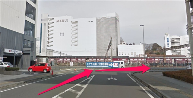 LAVA水戸エクセル店の駐車場までの道順2